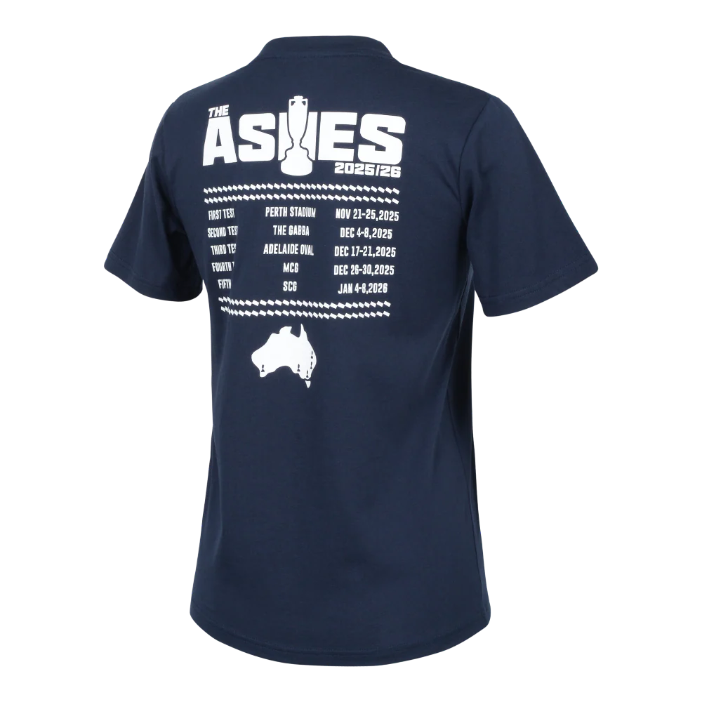 Ashes 25/26 Youth Navy Tee - Image 2